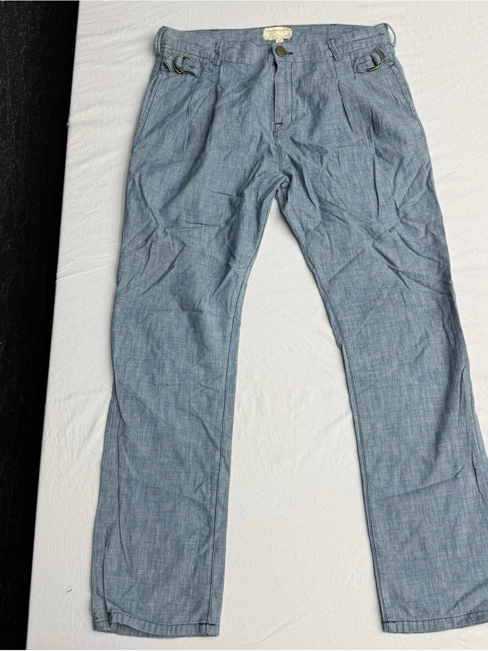 Current/Elliott Chambray-Light Blue Skinny Jeans